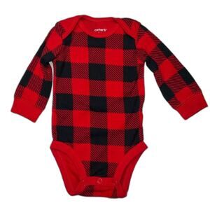 Carter’s Red And Black Buffalo Check One Piece Size 3 Months